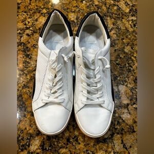 Dolce Vita White and Black Women's Sneakers